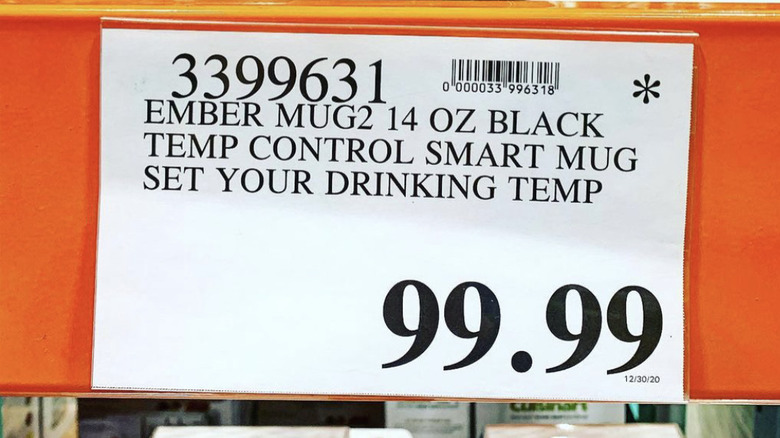 Costco price tag with an asterisk.