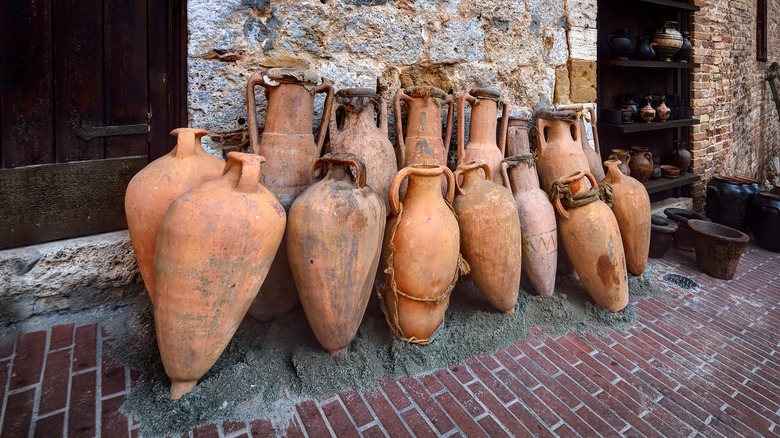 Clay wine jugs from Rome