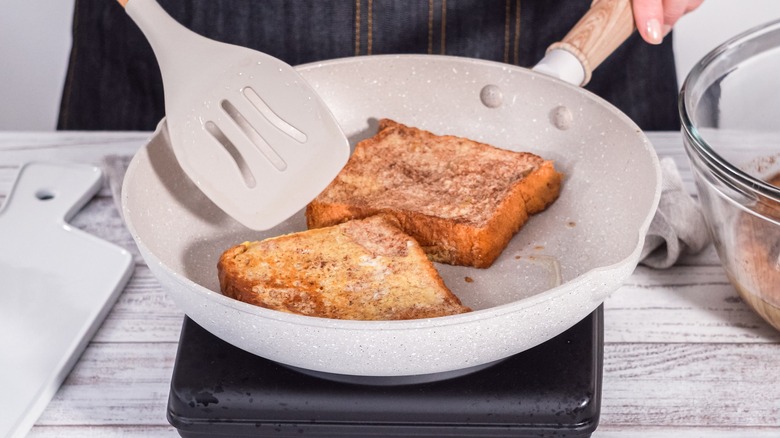 French toast in pan