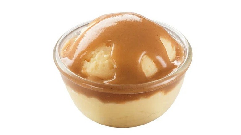 Mashed potatoes with gravy from Jollibee