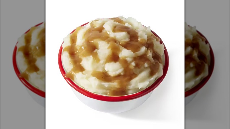 Mashed potatoes with gravy from KFC