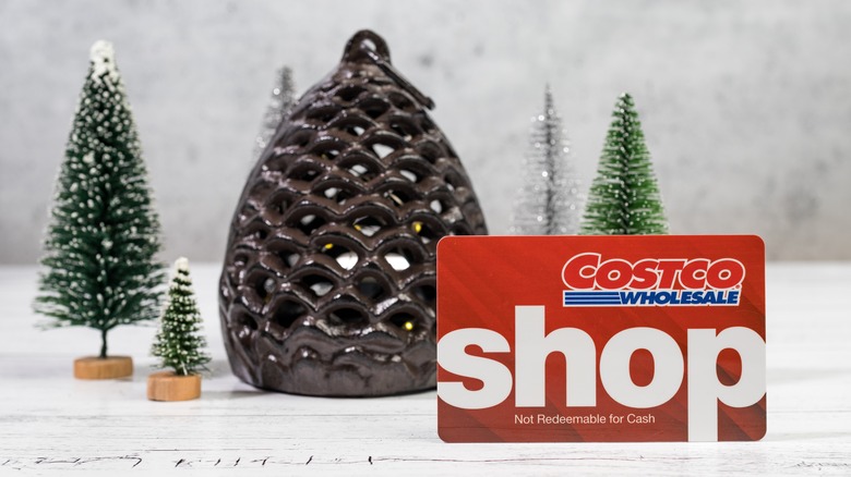 Costco card with Christmas trees