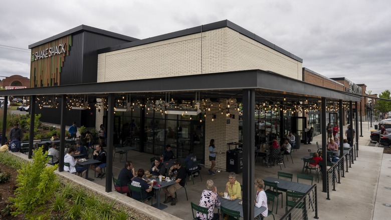 Shake Shack restaurant with outdoor dining