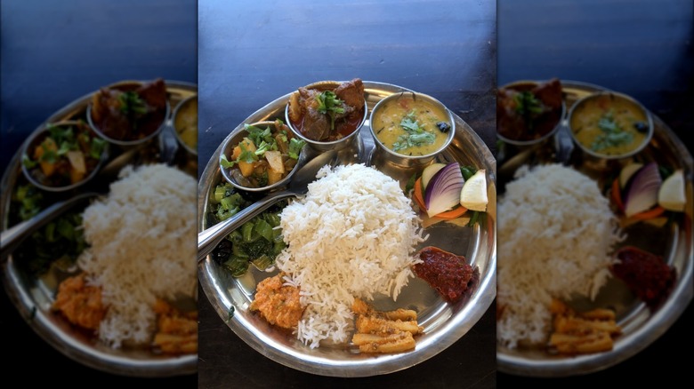 A plate of food from Tawa Nepali Food