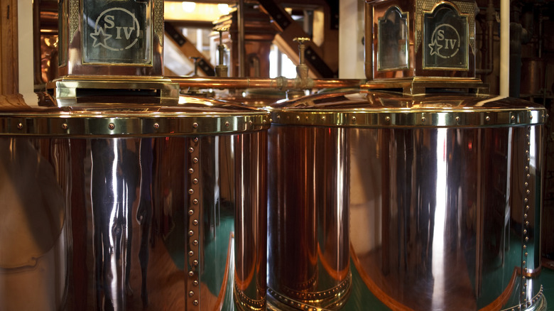 Copper distillers at Maker's Mark distillery