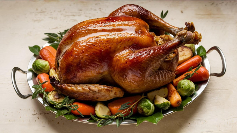 Roasted turkey with vegetables