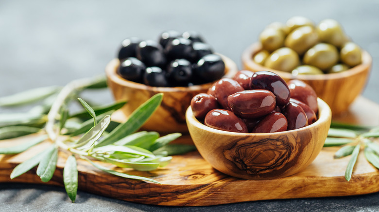 bowls of olives