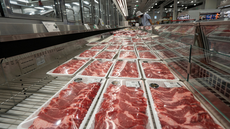 Meat display at Costco