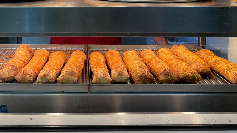 Costco chicken bakes on display