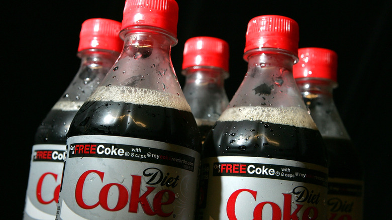 Five bottles of Diet Coke