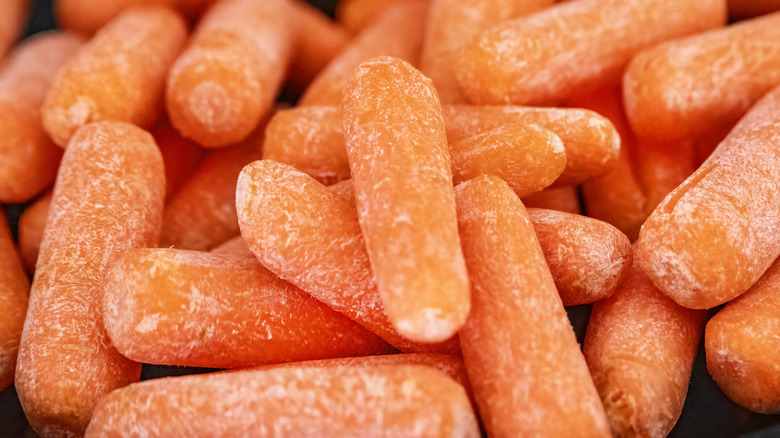 baby carrots with white blush