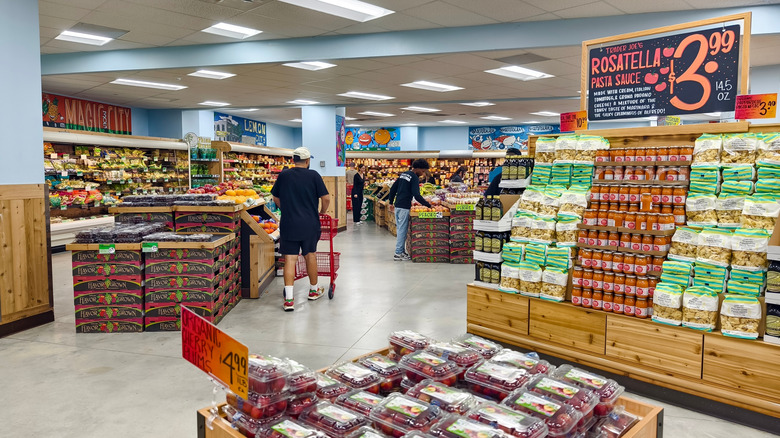 Customers shopping at Trader Joe's