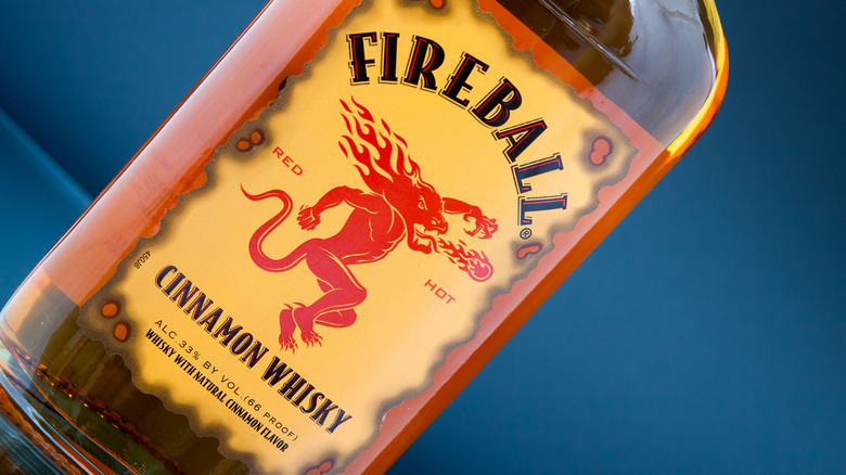Fireball Cinnamon Whisky label