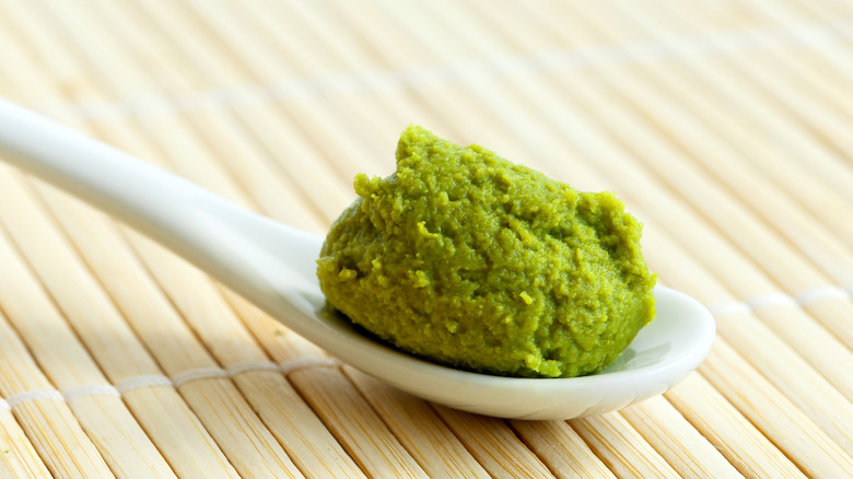 spoonful of wasabi paste