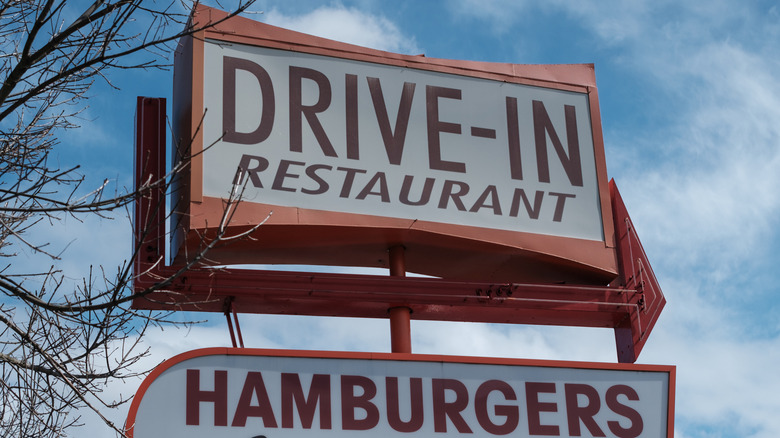 Retro drive-in restaurant sign
