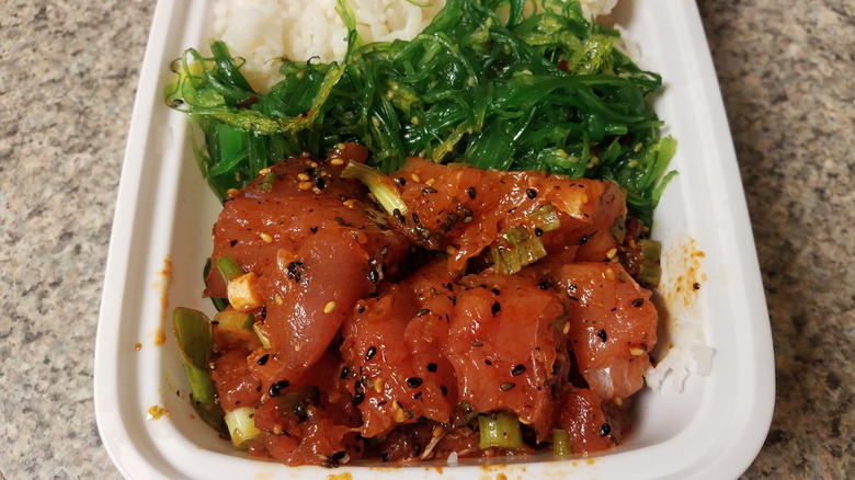 Poke served Hawaiian style