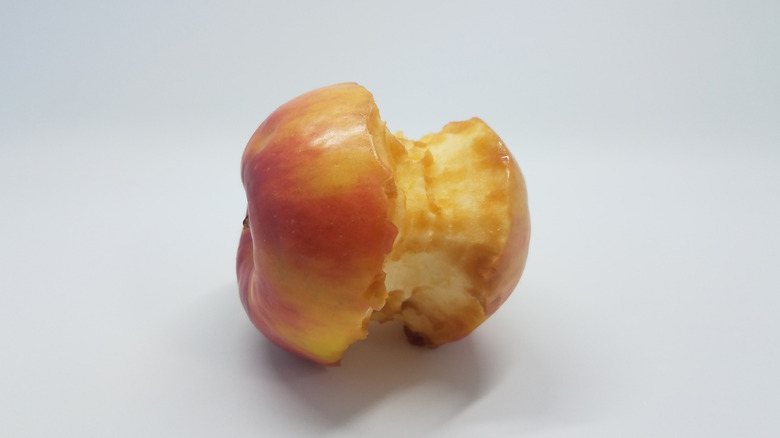 Half eaten Honeycrisp