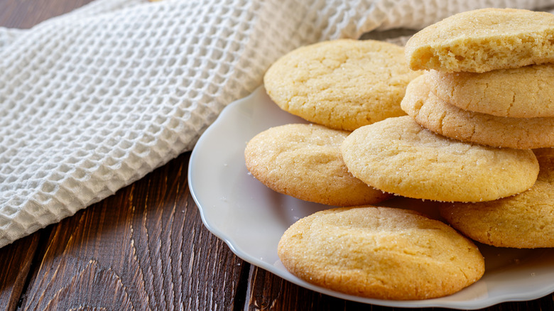 sugar cookies on a white plate