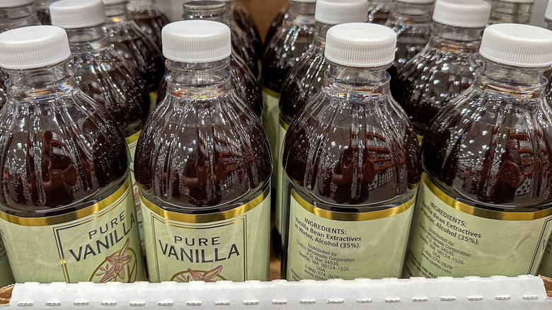 Bottles of Costco's pure vanilla extract