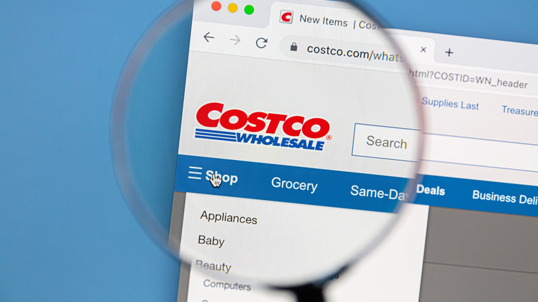 Costco website browser