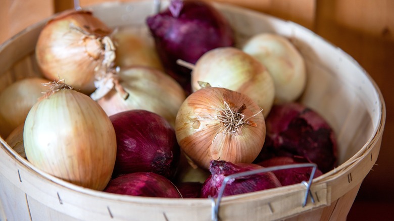 Basket of onions