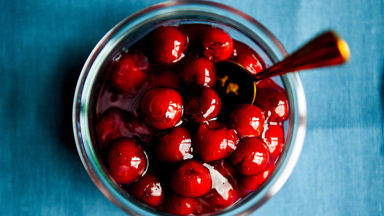 Jar of cherries