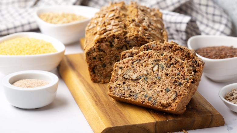 a loaf of gluten-free bread sliced