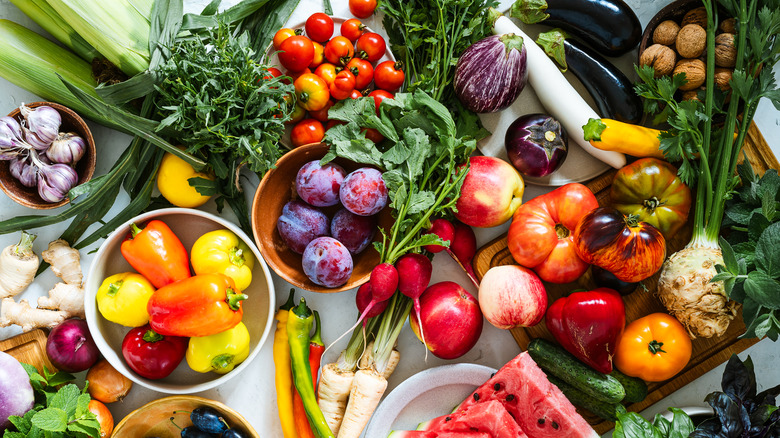 Assorted fruits and vegetables