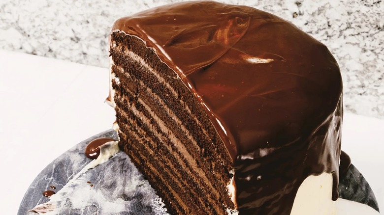 Chocolate doberge cake