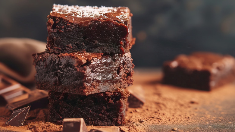 Perfectly cooked fudgy brownies