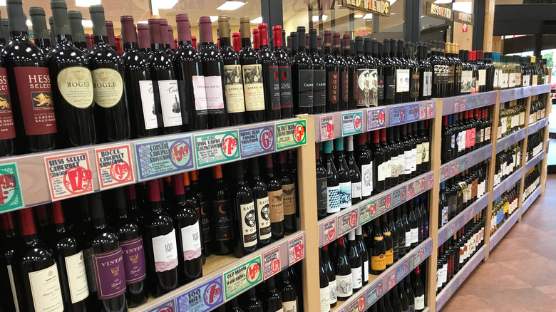 Trader Joe's wine aisle 