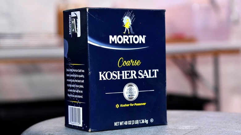 Box of Morton kosher salt