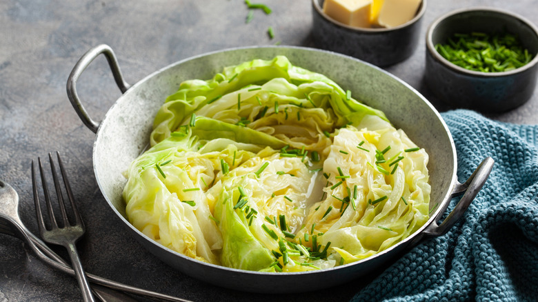 Cabbage in a pan