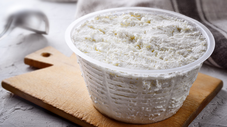 Ricotta in a basket