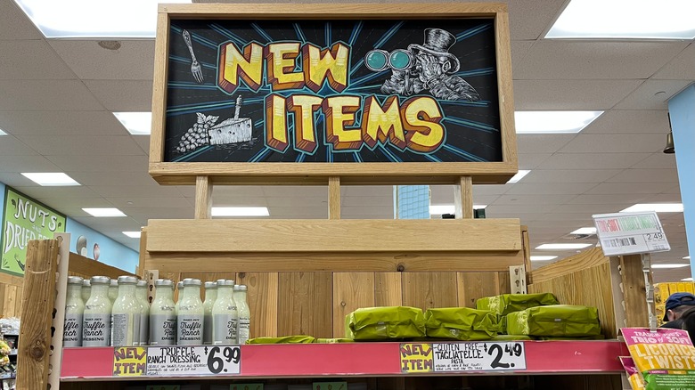 Chalkboard sign at Trader Joe's