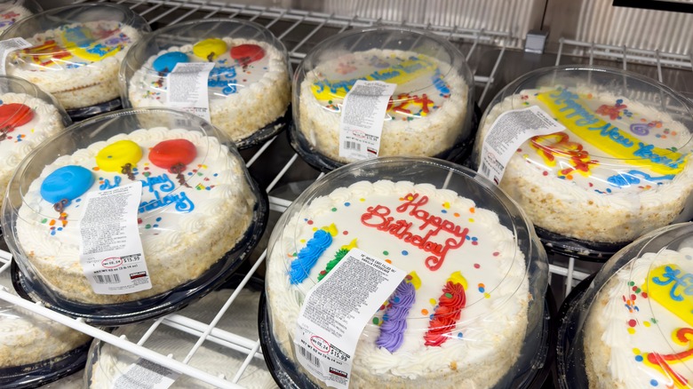 Costco cakes on display