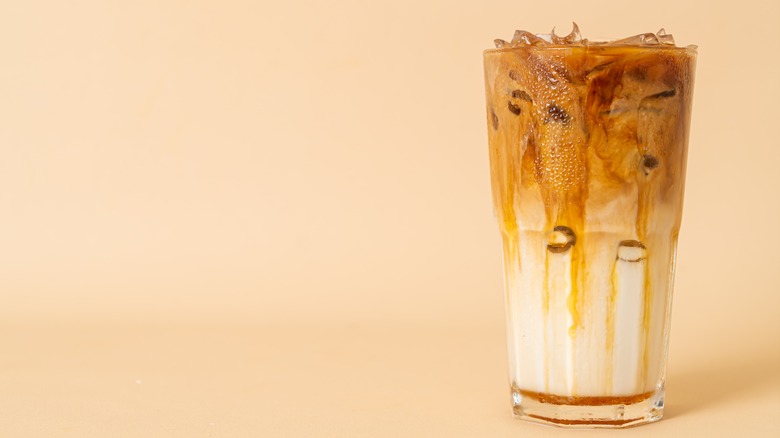 Iced Caramel Macchiato in a glass