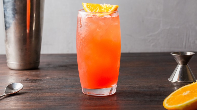 Garibaldi cocktail with orange
