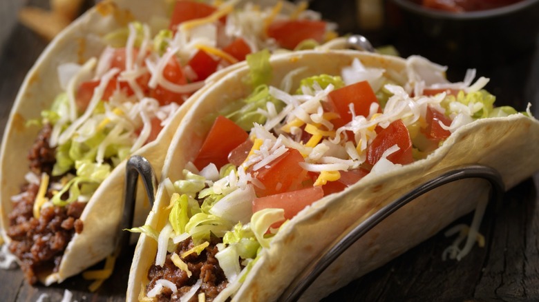 Tacos with ground beef
