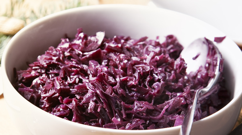 Bowl of red cabbage