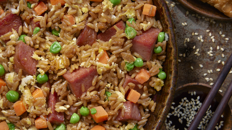 Fried rice with Spam