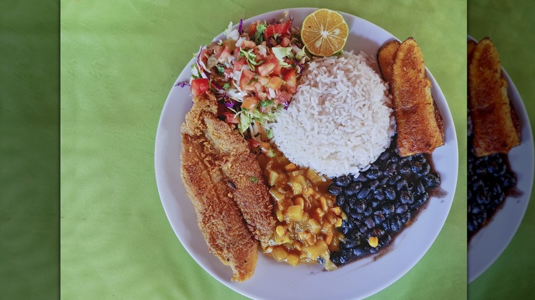 Fried fish bowl with rice