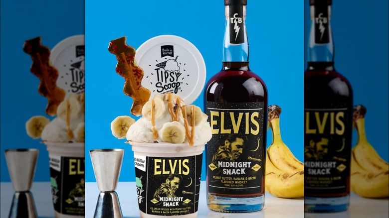 Elvis Midnight Snack bottle and bananas