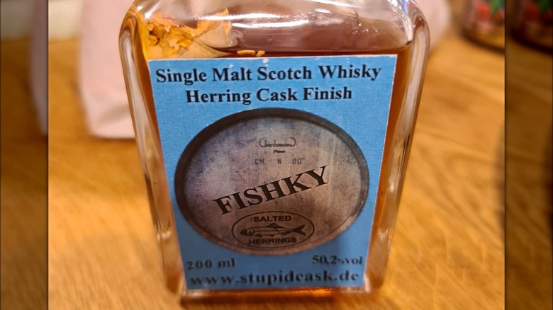 bottle of Fishky whisky