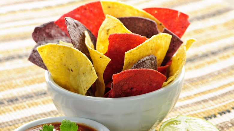 Colorful tortilla chips