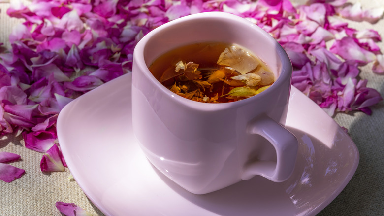 Rose petal tea