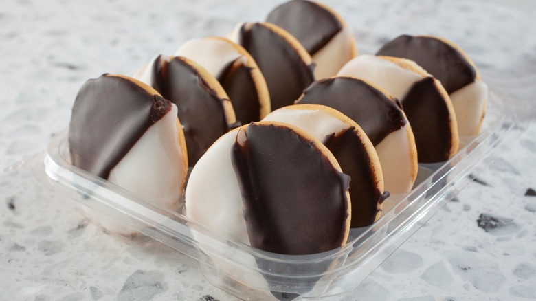 Store-bought cookies on a counter