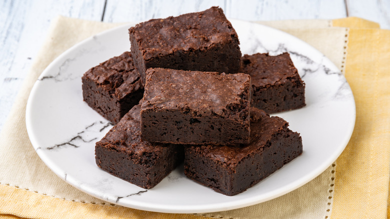 Brownies on a plate