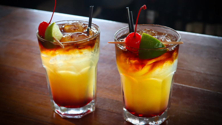 two classic Mai Tai drinks