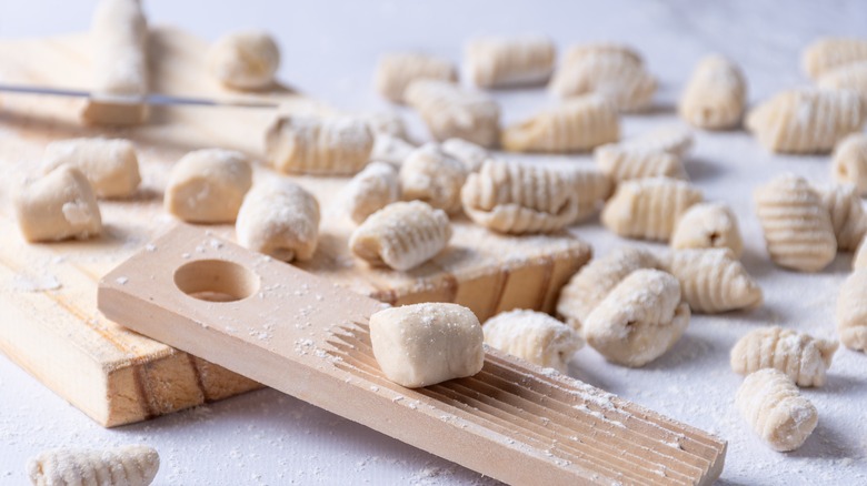 Gnocchi being made